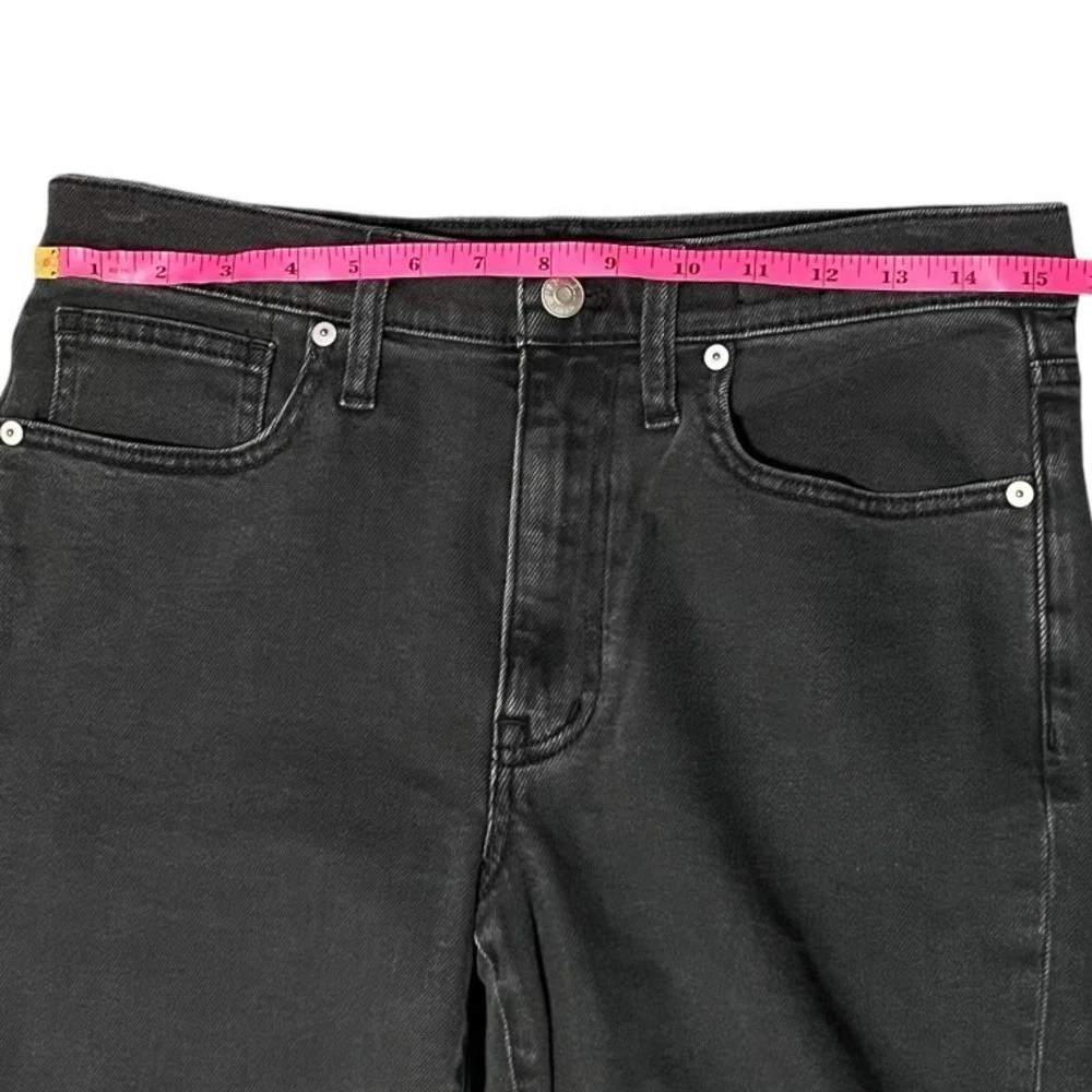 2 for $20 Madewell Girljean Adolpha Black Wash Denim Ripped Knee Womens Size 27